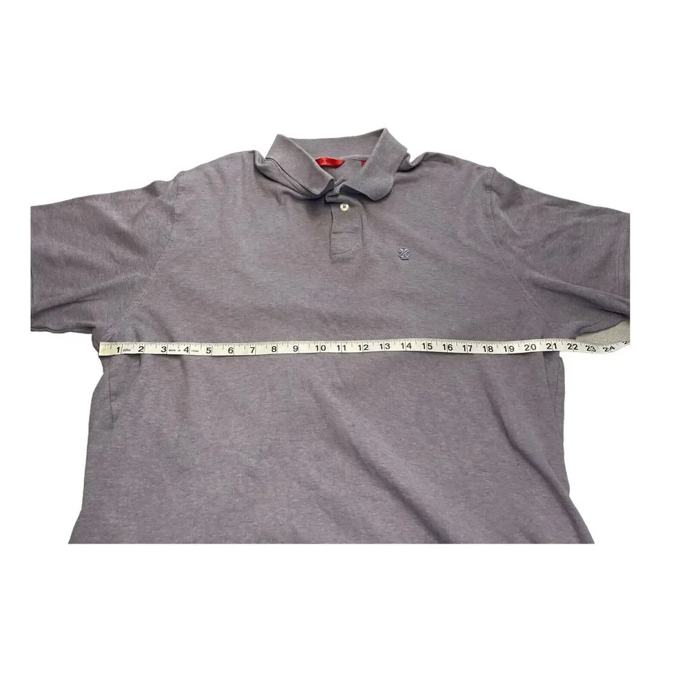 IZOD Polo Shirt Men's Large Purple 100% Cotton Golf Performance Short Sleeve - Picture 7 of 10